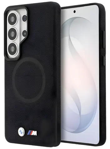 BMW M Metal Logo / Pouzdro pro Samsung Galaxy S26 Ultra / MagSafe / Černé