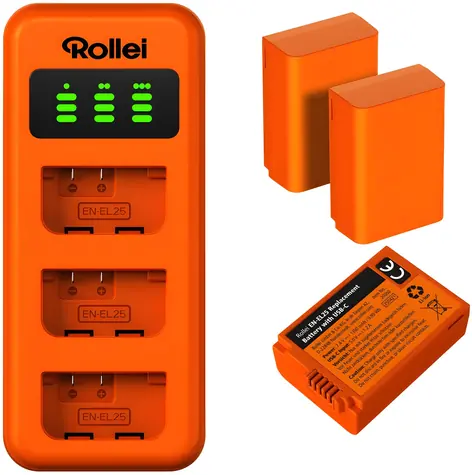 Rollei EN-EL25 / Nabíjecí sada / 3x baterie a nabíječka / Pro Nikon
