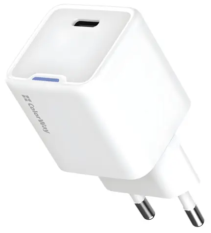 Colorway bílá / Síťová nabíječka / 1x USB-C / GaN / 30W / PD / PPS