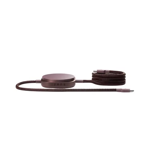ZENS Pro 2 višňová / Bezdrátová nabíječka / Qi2 / 15W / USB-C/USB-C