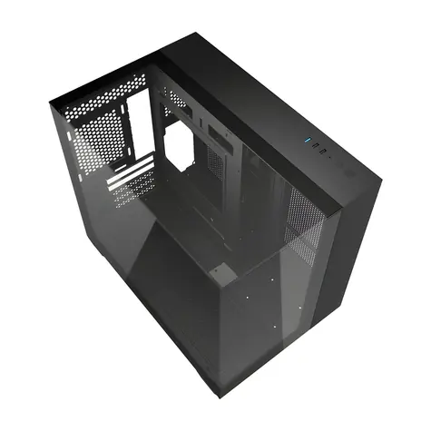 darkFlash TH285M černá / Midi tower / mATX / ITX / bez ventilátorů / 3× USB-A / 3× tvrzené sklo / bez zdroje