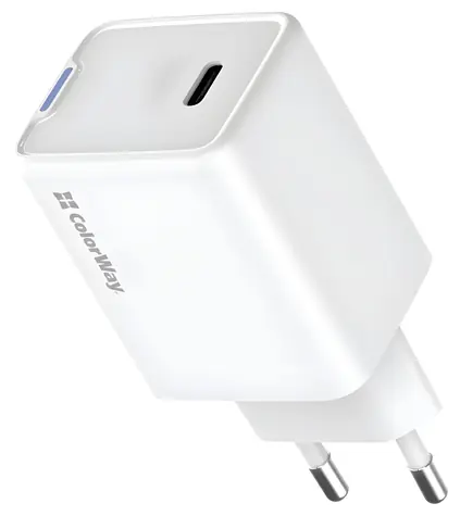 Colorway bílá / Síťová nabíječka / 1x USB-C / GaN / 45W / PD / PPS