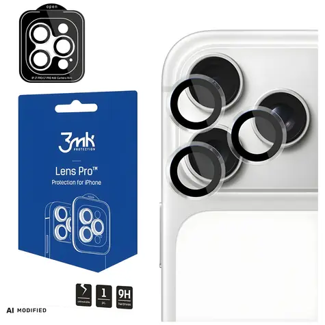3mk Lens Protection Pro transparentní / Sklo na fotoaparát / Apple iPhone 18 Pro/18 Pro Max / Tvrzené sklo / 9H