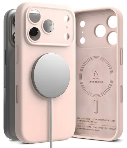 Ringke Silicone MagSafe iPhone 18 Pro růžová / Kryt / Silikon / MagSafe