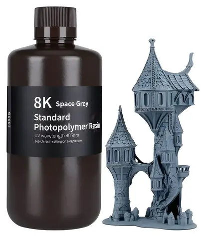 ELEGOO Water Washable 8K šedá / Pryskyřice pro 3D tisk / LCD/DLP / 405 nm / 1 kg