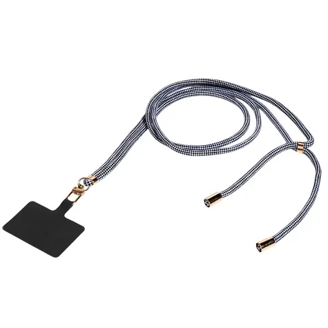 Beline Universal černo-bílá kostkovaná / Šňůrka na telefon / Univerzální