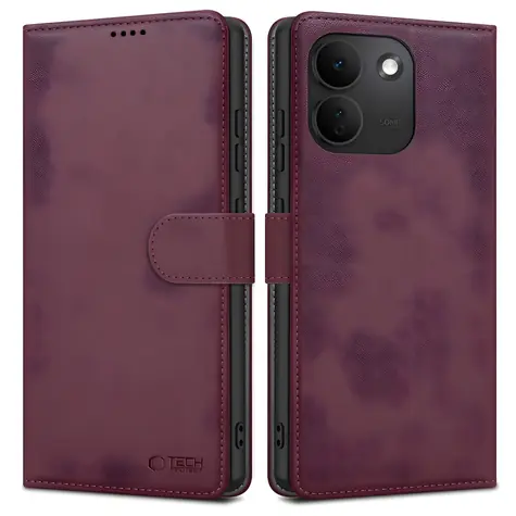 Tech-Protect Wallet Case Xiaomi Redmi Note 17 Pro Max 5G bordó / Pouzdro / Peněženkové s klopou