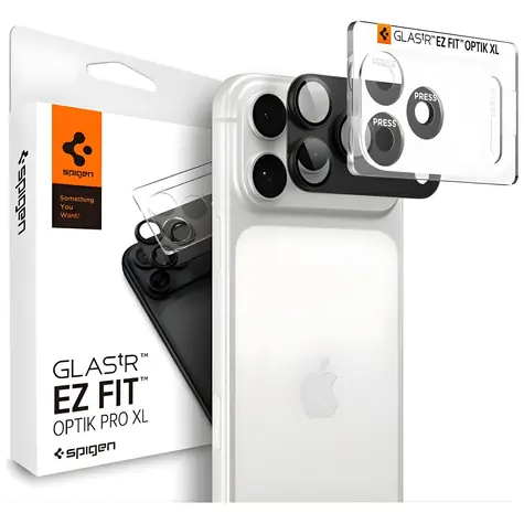 Spigen Optik Pro XL šedá / Ochranné sklo fotoaparátu / Apple iPhone 18 Pro Max / EZ Fit