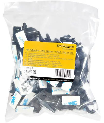 StarTech Spona na kabely černá / Spona na kabely / Nylon / 26 mm / 100 ks