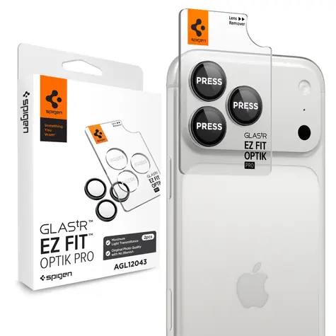 Spigen Glass tR EZ Fit Optik Pro 2 Pack tmavě šedé / Ochranné sklo fotoaparátu / Apple iPhone 18 Pro Max/18 Pro / 2 ks