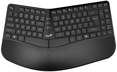GENIUS Ergo KB-7000BT černá / Bezdrátová klávesnice / duální Bluetooth + 2,4GHz / Copilot / USB / CZ+SK layout