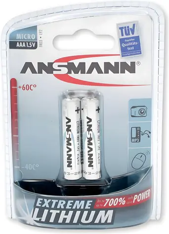 Ansmann Extreme Lithium Micro AAA LR03 / Baterie / 1,5 V / 2 ks