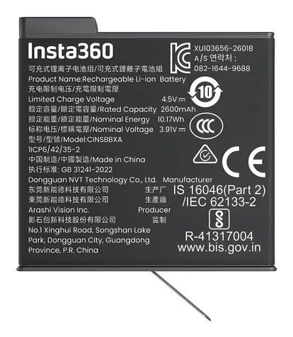 Insta360 Akumulátor Xtreme pro Insta360 X6 / 2600 mAh / Li-Ion / až 140 min v 8K