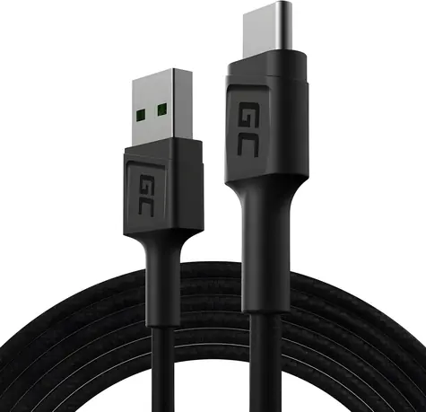 Green Cell KABGC19 černá / Kabel USB-A - USB-C / 2 m