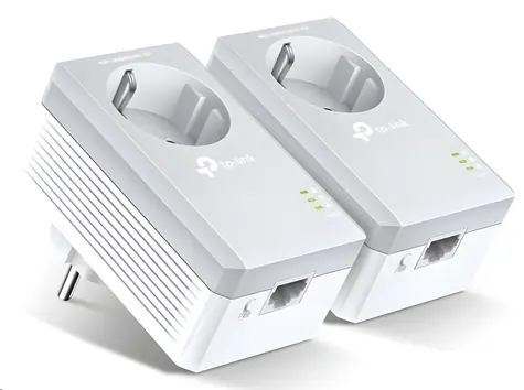 TP-Link TL-PA4010PKIT / Powerline adaptér AV600 / LAN + AC zásuvka / HomePlug AV / 2 ks