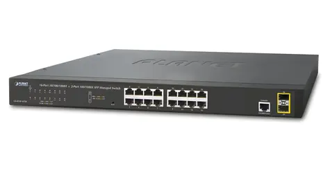 Planet GS-4210-16T2S / Switch / L2 / 16x 1Gb RJ-45 / 2x 1Gb SFP / Fanless