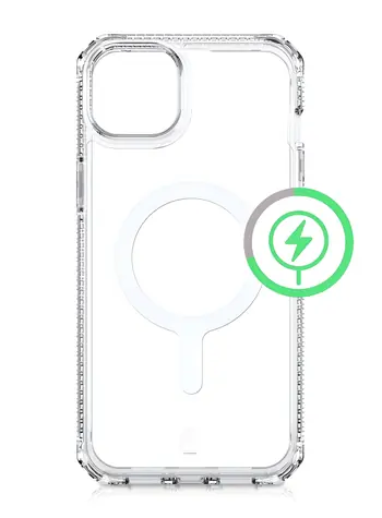 itSkins HYBRID_R čirá / Kryt / Apple iPhone 15 Plus / MagSafe / Odolnost pádu 3 m