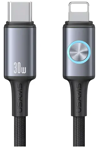 USAMS Huan Series SJ753 Tarnish / Datový kabel / USB-C - Lightning / 30W / 1,2 m