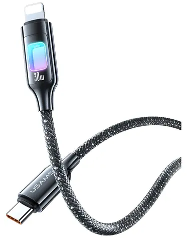 USAMS SJ749 Tarnish / Datový kabel / USB-C – Lightning / 30W / 1,2 m