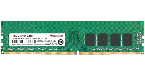 Transcend 16GB DDR4 3200 / Paměť / U-DIMM / 2Rx8 / 1.2V