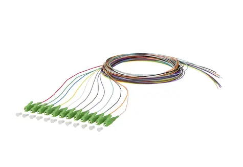 METZ CONNECT OpDAT / Optický pigtail / LC/APC / OS2 / 12 barev / VPE 12