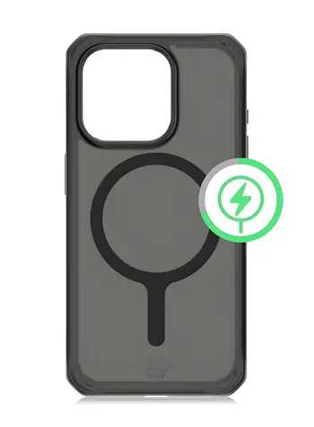 itSkins HYBRID_R MagFrost černá / Kryt / Apple iPhone 15 Pro Max