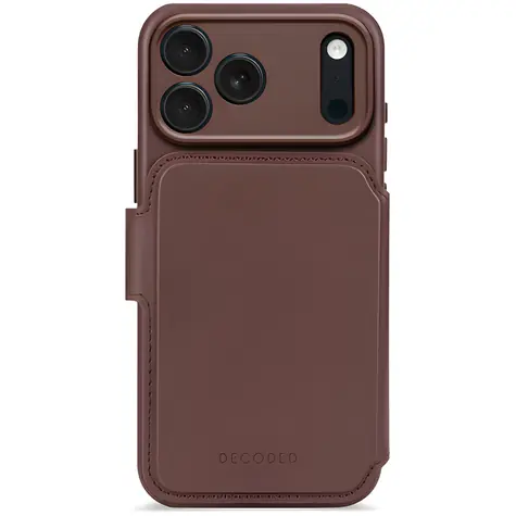 Decoded Leather Detachable Wallet čokoládová hnědá / Peněženkové pouzdro / pro Apple iPhone 17 Pro / Kožené