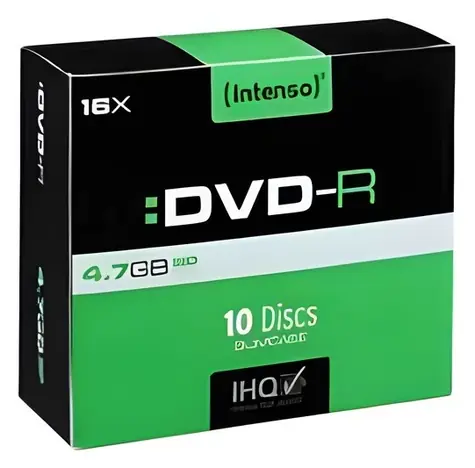 Intenso DVD-R 4,7GB / Optické médium / 16x / 10 ks / Slim case