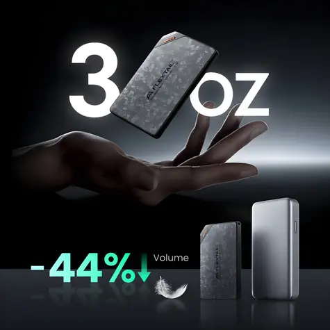 Flextail Zero Power 5000C 5000 mAh černá / Powerbanka / USB-C / Pass-through / 20W / 7,1 mm