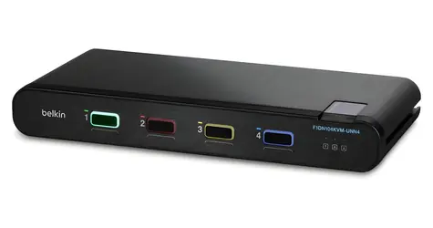 Linksys Secure Single Head DP/HDMI KVM přepínač / KVM přepínač / 4 porty / DisplayPort + HDMI / PP4.0