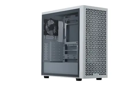 Cooler Master Elite 502 Lite bílá / Skříň PC / ATX / 1× USB-A 3.0 / 1× USB-C 3.0 / bez zdroje / průhledná bočnice