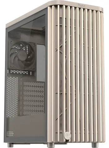 ASUS ProArt PA401 Wood TG PWM béžová / Počítačová skříň / ATX / Temperované sklo / 2x USB-A 3.2 / 1x USB-C 3.2