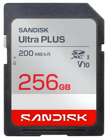 SanDisk Ultra Plus SDXC 256GB / Paměťová karta / UHS-I / U1 / Class 10 / 200 MB/s