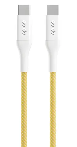 Epico UltraLink 60W kabel USB-C na USB-C EC22 žlutá / 1,5 m / 60 W / 480 Mb/s / textilní opletení
