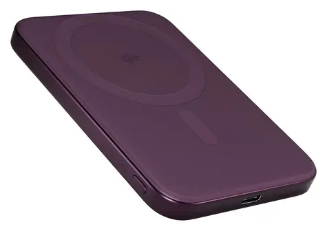Epico UltraPack EM51 Alu Mag+ tmavě fialová / Bezdrátová powerbanka / 5000 mAh / Qi2 / USB-C / 20W