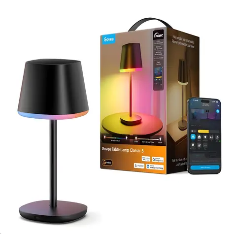 Govee Table Lamp Classic S černá / Stolní lampa / RGBICWW / Matter / WiFi + Bluetooth / 500 lm