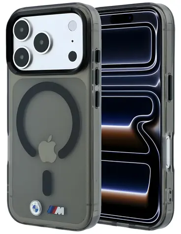 BMW M IML Glossy Metal Logo & Trims černá / Pouzdro / MagSafe / iPhone 17 Pro Max / 18 Pro Max