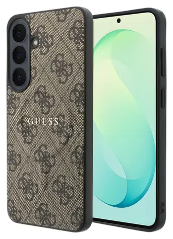 Guess Embossed 4G Ring Classic Logo hnědá / Zadní kryt / Samsung Galaxy S26 FE / MagSafe
