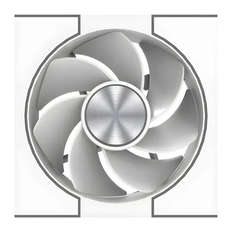 darkFlash DM8 LINE bílá / Ventilátor / 120 mm / ARGB podsvícení / PWM / 800-1600 RPM / 58 CFM