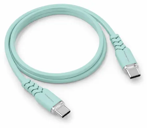 Neutralle ENERGY PASTEL EDITION mintová / Kabel / USB-C - USB-C / 60 W / PD / 1 m / silikonový