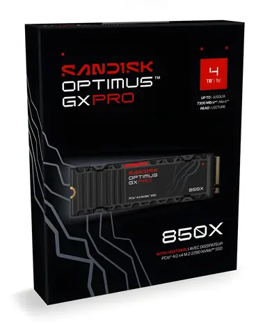 SanDisk Optimus GX PRO 850X 4TB / Interní SSD / M.2 / NVMe / S chladičem