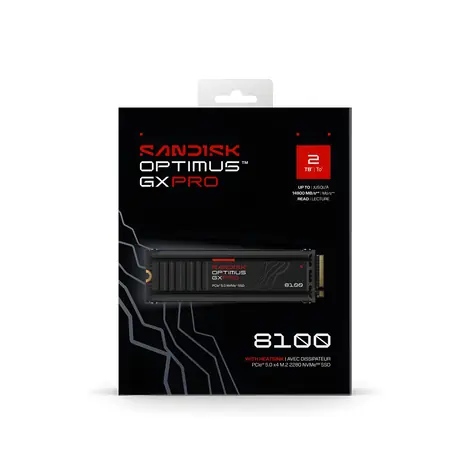 SanDisk Optimus GX PRO 8100 / Interní SSD / M.2 NVMe / 2 TB / s chladičem