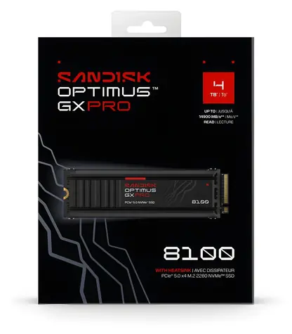 SanDisk Optimus GX PRO 8100 s chladičem 4 TB / Interní SSD / M.2 NVMe