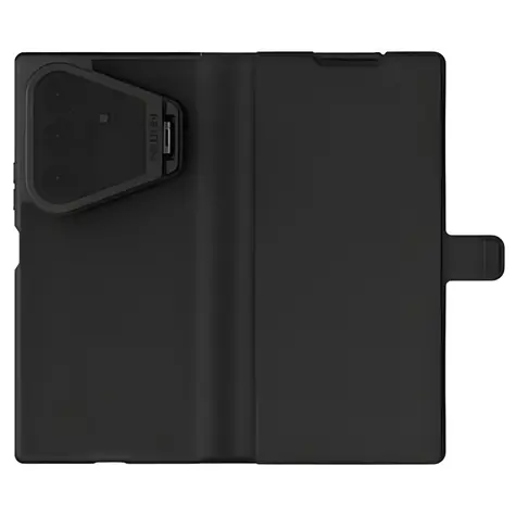Nillkin Qin Book Prop černá / Pouzdro / pro Samsung Galaxy Z Fold 8 Ultra / Magnetické / Silikon a koženka
