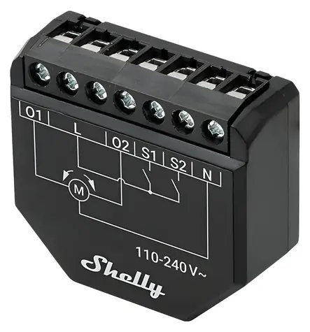 Shelly Shutter WiFi / Ovladač žaluzií / Wi-Fi / Bluetooth / Měření spotřeby
