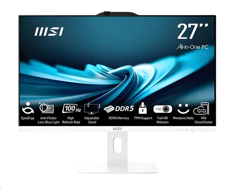 MSI PRO AP272P 14M-1086XEU bílá / All-in-one počítač / 27