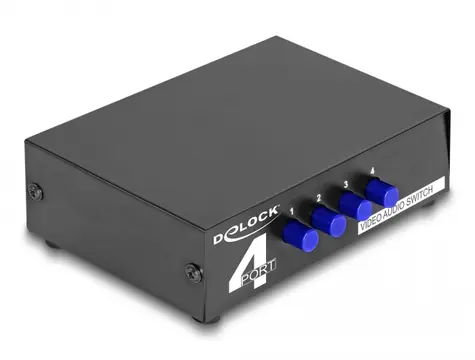 DeLock Audio - Video (cinch) Switch 4-portový / manuální / obousměrný