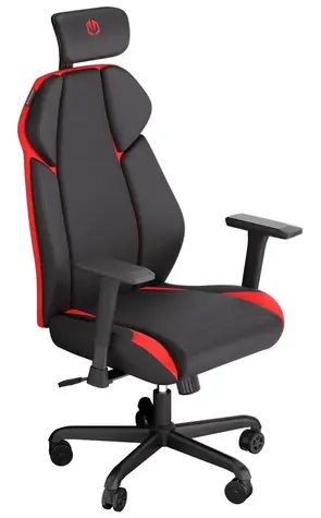 Endorfy Meta černo-červená / Herní židle / textil / nastavitelná / opěrky / pojezdová kolečka / nosnost 120 kg