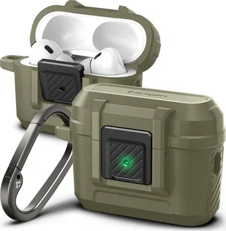 Spigen Lock Fit pouzdro pro AirPods Pro 2 vintage khaki