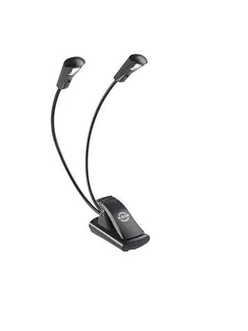 K&M 12243 Dvojité osvětlení hudebního stojanu / LED / 3x 1.5 V AAA